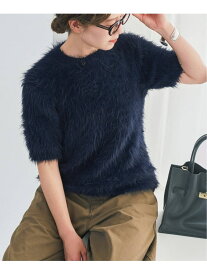 《新色 / 追加予約》フェザーヤーンハーフスリーブニット Spick & Span スピックアンドスパン トップス ニット ベージュ ワインレッド ネイビー【先行予約】*【送料無料】[Rakuten Fashion]