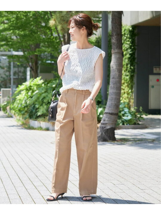 楽天市場】ガーメントダイストレッチワイドパンツ Spick & Span  