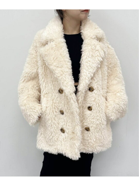 楽天市場】【SALE／30%OFF】フェイクファーダブルコート U by 