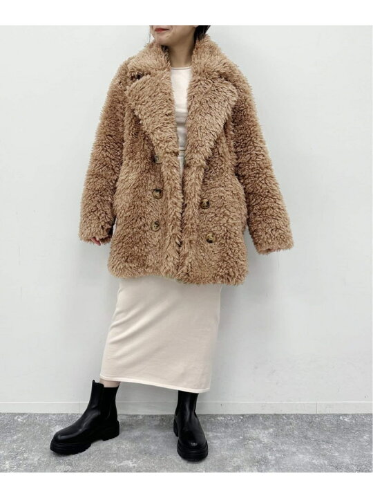 楽天市場】【SALE／30%OFF】フェイクファーダブルコート U by 