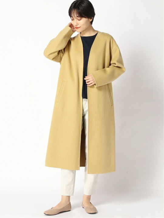 楽天市場】【SALE／50%OFF】ノーカラーVネックリバーコート Spick  