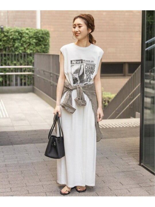 楽天市場】【SALE／30%OFF】ニュースプリントノースリーブワンピース 