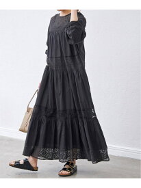 《新色有り / 追加》HYUレースギャザーワンピース Spick & Span スピックアンドスパン ワンピース・ドレス ワンピース ブラック ブラウン【送料無料】[Rakuten Fashion]