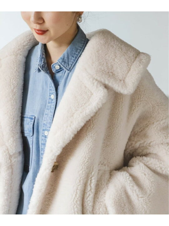 楽天市場】【SALE／30%OFF】スノーボアビッグカラーコート NOBLE 