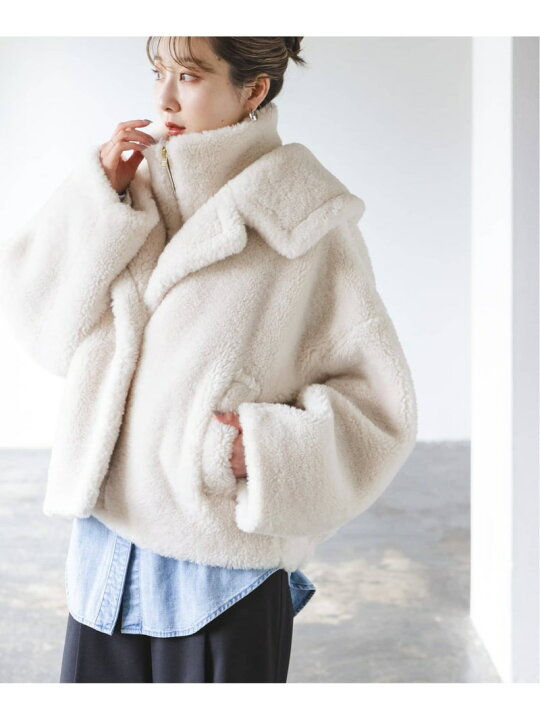 楽天市場】【SALE／30%OFF】スノーボアビッグカラーコート NOBLE 