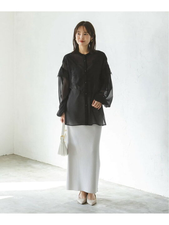 楽天市場】【SALE／30%OFF】リバーレーストリミングシフォンブラウス  