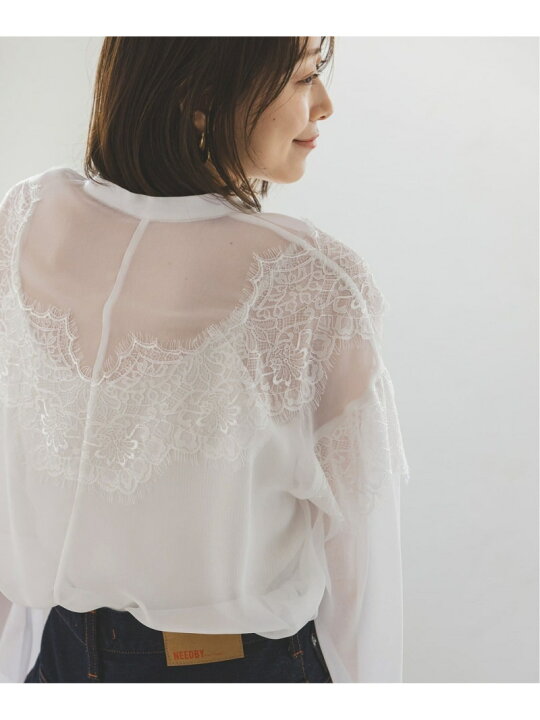 楽天市場】【SALE／30%OFF】リバーレーストリミングシフォンブラウス  