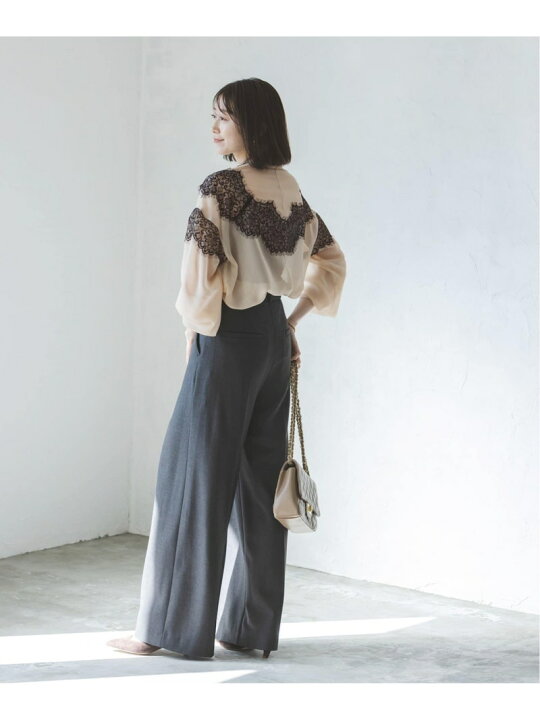 楽天市場】【SALE／30%OFF】リバーレーストリミングシフォンブラウス  