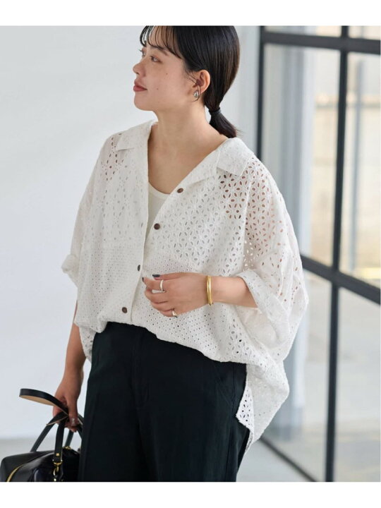 楽天市場】≪WEB限定追加≫カットワーク刺繍半袖シャツ FRAMeWORK 