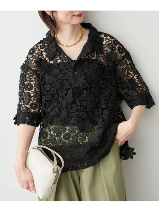 楽天市場】《一部店舗+WEB限定》LAYAS/レイヤーズ レース半袖シャツ 