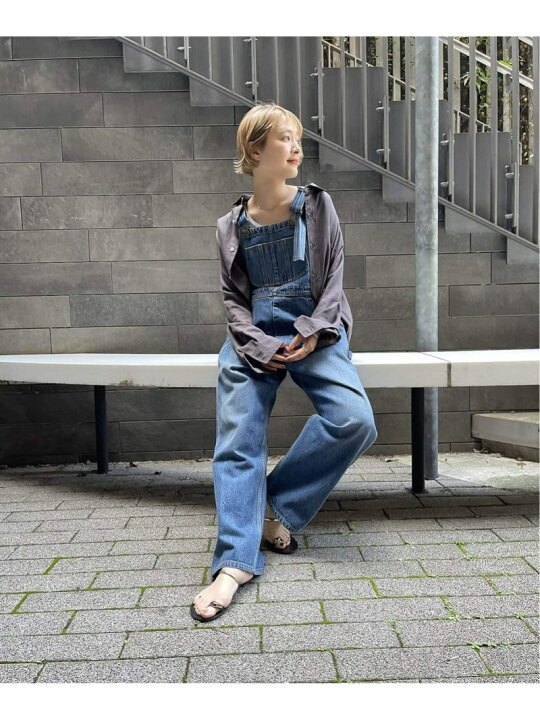 spick&span デニムサロペット Spick & Span グレー サロペット