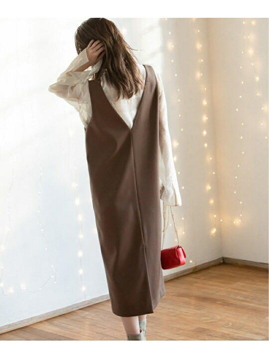 楽天市場】【SALE／50%OFF】T/WダブルクロスVネックワンピース NOBLE  