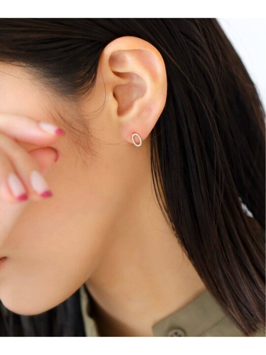楽天市場】オーバルラインダイヤピアス K10(両耳) Lilas スピック 
