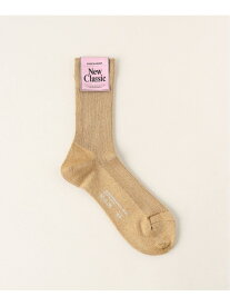 【MARCOMONDE】glitterribbed socks NOBLE ノーブル 靴下・レッグウェア 靴下 シルバー ブラック ゴールド[Rakuten Fashion]