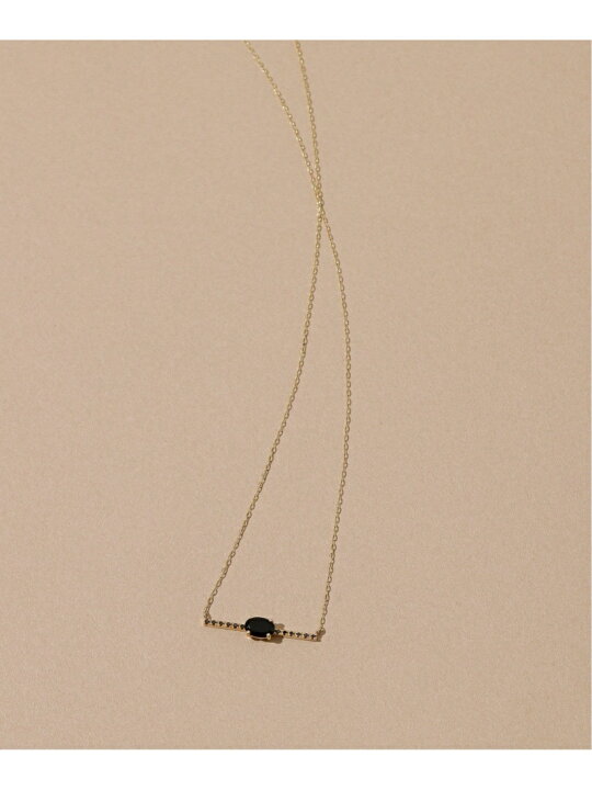 楽天市場】オーバルオニキスブラックダイヤネックレス K10 Lilas  