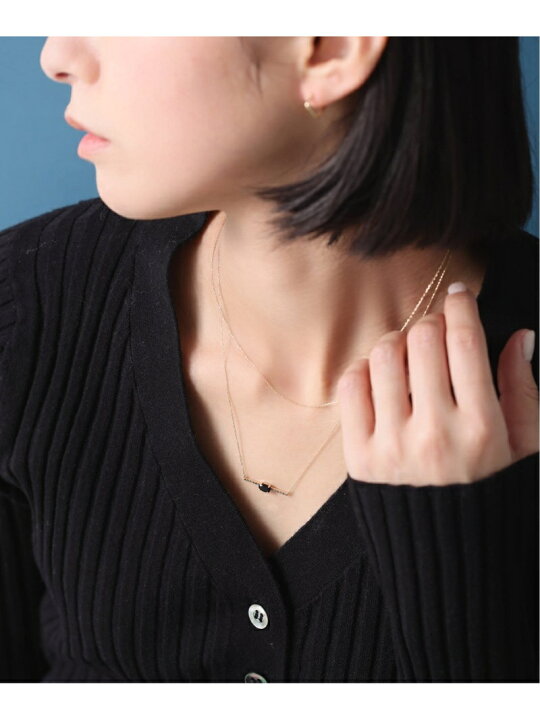 楽天市場】オーバルオニキスブラックダイヤネックレス K10 Lilas  