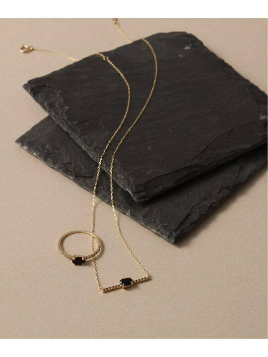 楽天市場】オーバルオニキスブラックダイヤネックレス K10 Lilas  