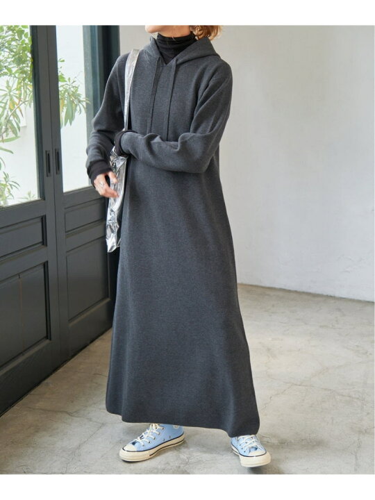 楽天市場】【SALE／30%OFF】フーテッド ニットロングワンピース Spick 