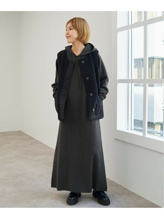 楽天市場】【SALE／30%OFF】フーテッド ニットロングワンピース Spick 