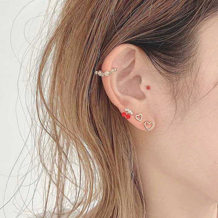 楽天市場 ボディピアス 軟骨ピアス 16g ちびクラウン ちびクロス 繊細なデザイン シールドバーベル ストレート ヘリックス 0006 ボディー ピアス Spicylips