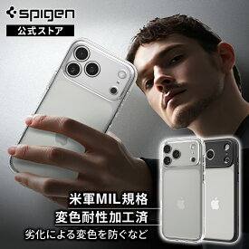 【公式・30日間製品保証】Spigen iPhone 17ProMax iPhone17Pro iPhone17 iPhone 16 iPhone 16ProMax iPhone 15米軍MIL規格 クリア 透明 バンパー ストラップホール カメラコントロールボタン対応 耐衝撃 ウルトラ・ハイブリッド シュピゲン スマホ、iPhoneケース