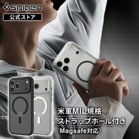 Spigen iPhone 17Pro Max iPhone17Pro iPhone Air iPhone17 iPhone 16ProMax iPhone 16Plus iPhone 15 MagSafe対応 半透明マット クリア バンパー ストラップホール カメラコントロールボタン対応 バンパー 耐衝撃 ウルトラ・ハイブリッド・マグフィット シュピゲン