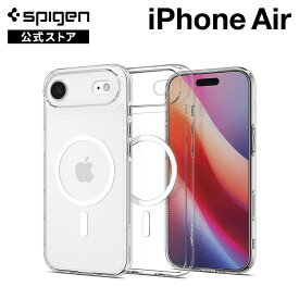 Spigen iPhone Air MagSafe対応 薄型 米軍MIL規格 クリア 透明 ストラップホール カメラコントロールボタン対応 バンパー エアスキン・ハイブリッド・マグフィット (クリア・ホワイト) シュピゲン スマホ、iPhoneケース