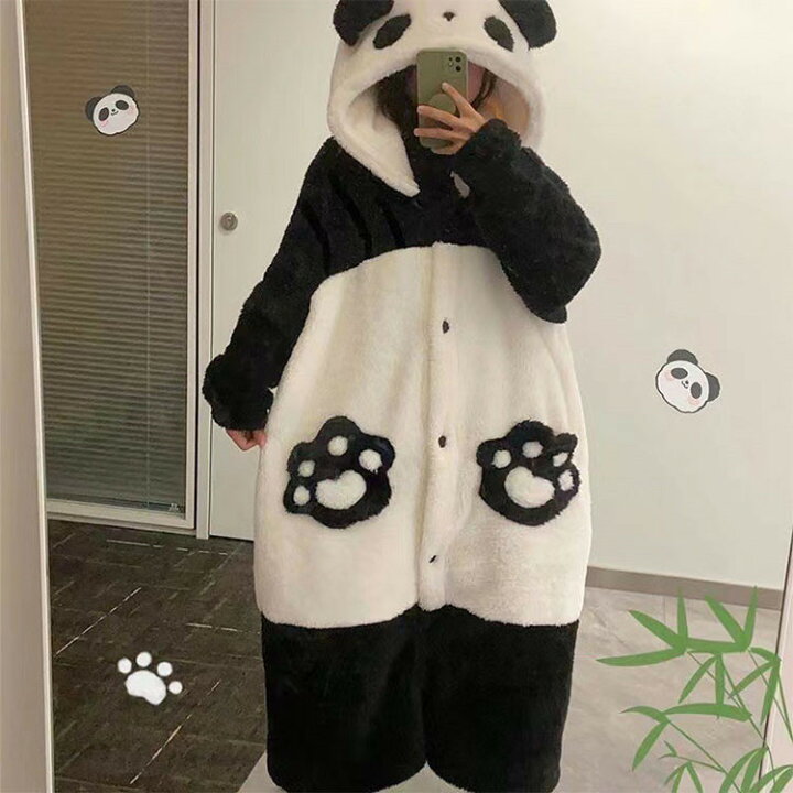 楽天市場】着ぐるみ パジャマ パンダ ルームウェア 大人用 もこもこ 