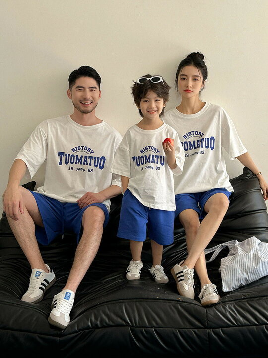 楽天市場】親子コーデ 4人 半袖 Tシャツ ショートパンツ セットアップ 