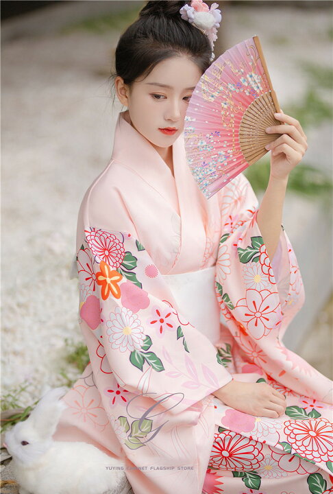 楽天市場】菊柄 浴衣 ゆかた yukata レディース 女性 ピンク 作り帯 