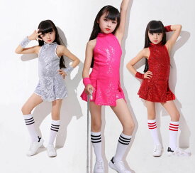 キッズ　ダンス衣装　ヒップホップ　キラキラ　スパンコール　ダンス衣装　子供服　ワンピース　セットアップ　ヒップホップ　女の子　キッズ　韓国　おしゃれ　ジャズ　ダンスウェア　練習着　hiphop　 演出服