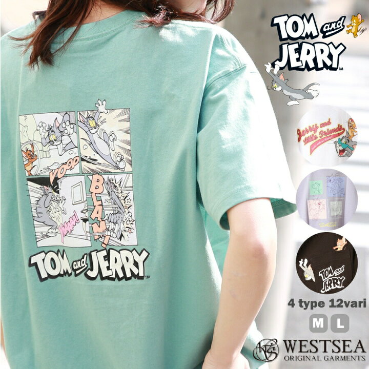 楽天市場 Tシャツ 半袖 メンズ レディース オシャレ イラスト かわいい 綿100 ユニセックス アニメ アメコミ トムとジェリー キャラクター イラスト かわいい 白 黒 パープル ブルー ミントグリーン 夏服 レトロ Tシャツ ウエストシー Spinnaker スピンネーカー東京