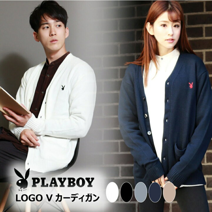 楽天市場】【10%off】 PLAYBOY プレイボーイ スクールセーター vネック 