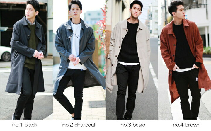 楽天市場 チェスターコート スプリングコート メンズ アウター 薄手 ビッグシルエット バルカラーコート ロングコート 大きめ 軽量 きれいめ キレイ系 おしゃれ ブラック 黒 ベージュ かっこいい 秋物 秋服 韓国 韓流 スピンネーカー東京