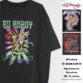 エドハーディー Ed Hardy tシャツ 半袖 メンズ ロック 半袖tシャツ スカルtシャツ コブラ パンサー 黒ヒョウ プリントtシャツ ロゴ tシャツ バックプリントtシャツ 綿100％ オシャレ ブランド カジュアル ゆったり ウエストシー westsea ティーシャツ 春 夏 かっこいい ロゴT