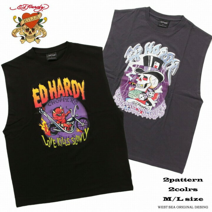 楽天市場】EdHardy エドハーディー ノースリーブ タンクトップ メンズ 