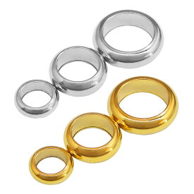 ステンレス製！ロンデル 2個【大】ロンデルビーズ 平たい円形 763 8mm