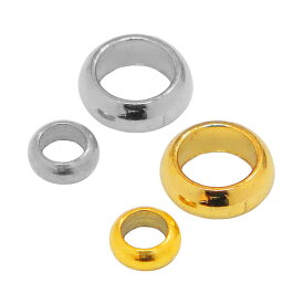 ステンレス製！ロンデル 4個【小】ロンデルビーズ 平たい円形 ミニサイズ　764　4mm