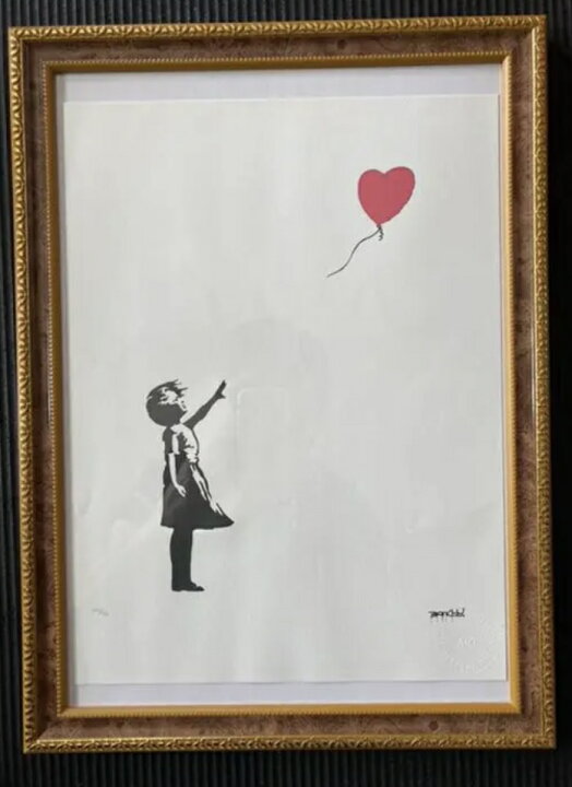 楽天市場】バンクシー リトグラフ Girls with balloon COA認定書 