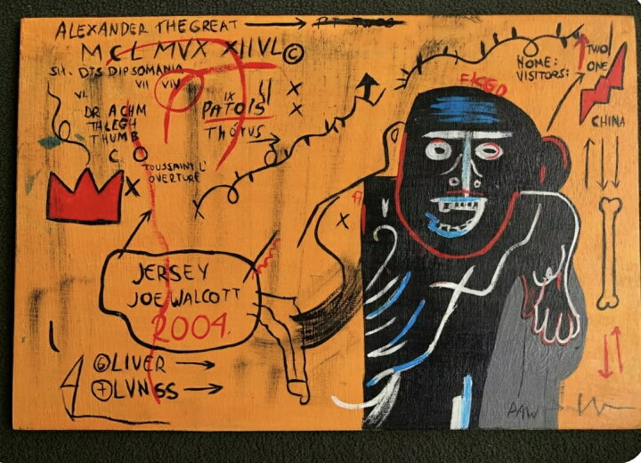 楽天市場】バスキア JEAN-MICHEL BASQUIAT 油絵 3 : SPINOUTshop楽天 