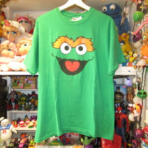 vintagere[WSESAMESTREETZT~Xg[gIXJ[TshirtTVcgreenO[Lsizel`tBMAʂ݁