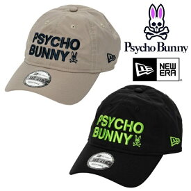 サイコバニー ゴルフ キャップ NEW ERAコラボ メンズ レディース Psycho Bunny PBMG402F