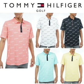トミーヒルフィガー ゴルフ メンズ ロゴモノグラム ポロシャツ TOMMY HILFIGER THMA330 2023年春夏モデル