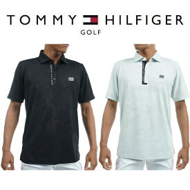 トミーヒルフィガー ゴルフ メンズ カモフラージュ メッシュジャガード 台衿付シャツ TOMMY HILFIGER THMA340 2023年春夏モデル