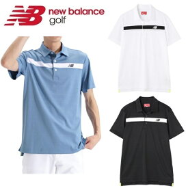 ニューバランス ゴルフ メンズ ポロシャツ アウトラインステッチ 半袖 カラーシャツ New Balance Golf 012-4168002 2024年春夏モデル