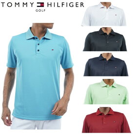 トミーヒルフィガー ゴルフ メンズ ベーシックフラッグ ポロシャツ TOMMY HILFIGER GOLF THMA423 2024年春夏モデル