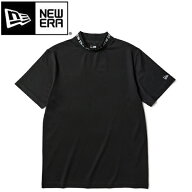 ニューエラ ゴルフ 半袖 ミッドネック Tシャツ 鹿の子 ブラック NEW ERA (14859933) 2026年春夏モデル