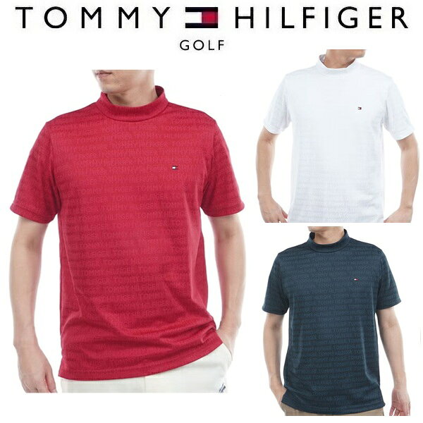 トミーヒルフィガー ゴルフ メンズ ロゴジャガード 半袖モックシャツ TOMMY HILFIGER THMA632 2026年春夏モデル