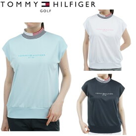 トミーヒルフィガー ゴルフ レディース フロントロゴ フレンチスリーブモックシャツ TOMMY HILFIGER GOLF THLA430 2024年春夏モデル