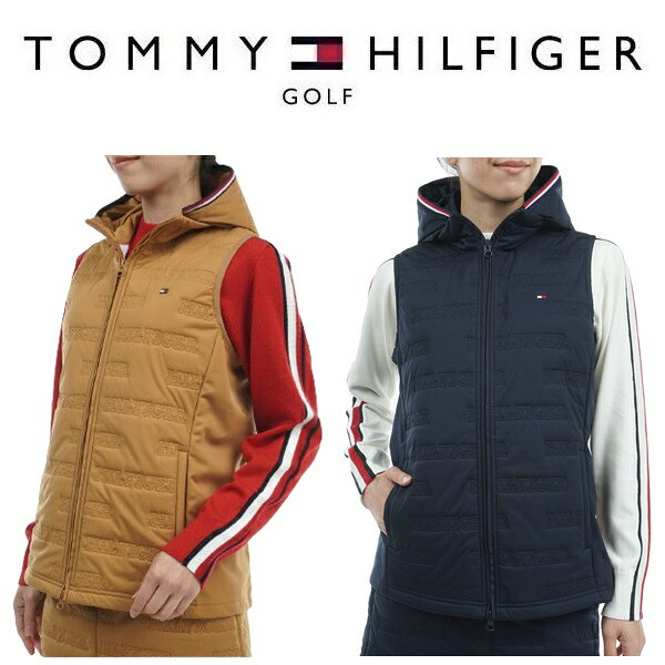 トミーヒルフィガー ゴルフ レディース ベスト ロゴ キルトパテッド ベスト TOMMY HILFIGER GOLF THLA473 秋冬モデル